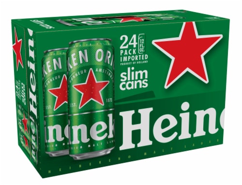Heineken Original Lager Craft Beer Cans Perspective: front