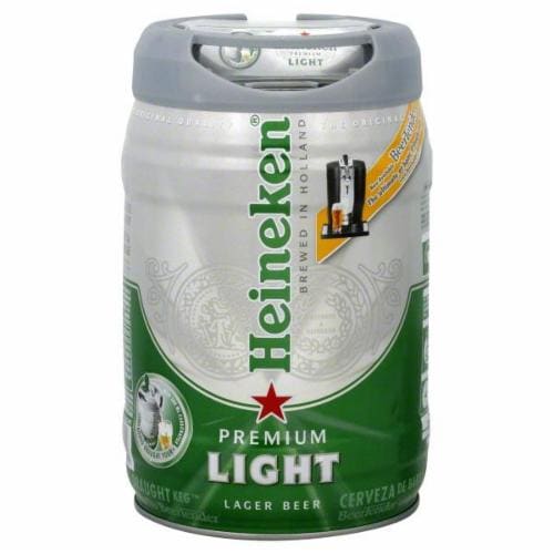 Heineken Premium Light Keg Perspective: front