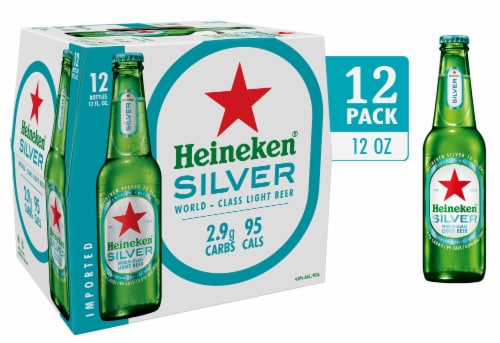 Heineken Silver Lager Beer, 12 Pack, 12 fl oz Bottles