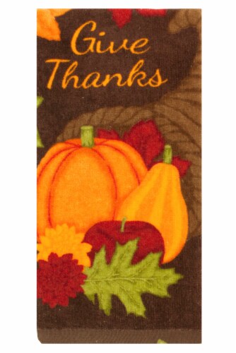 Fiber Reactive Kitchen Towel - Cornucopia Perspective: front