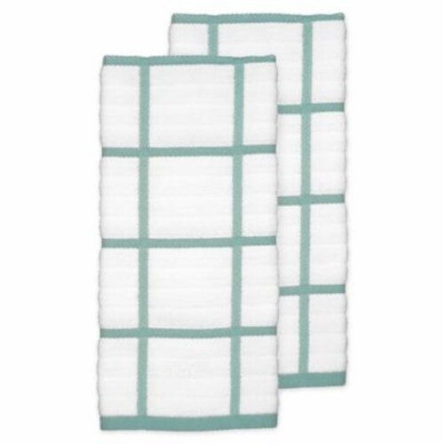 All-Clad Plaid Kitchen Towels in Rainfall (Set of 2), 2 Pack - Foods Co.