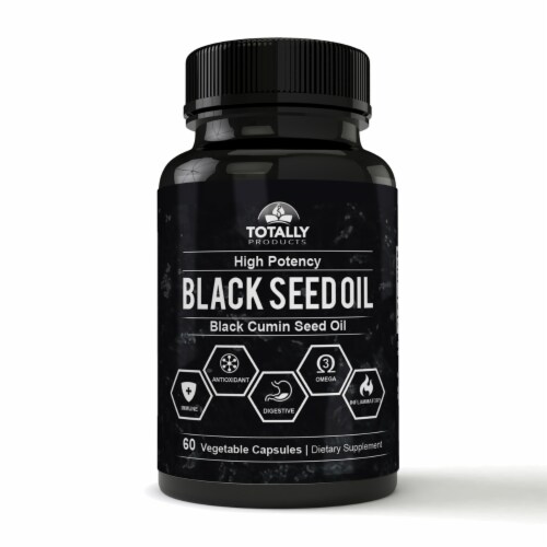 Black Cumin Seed Oil (60 veggie capsules) Perspective: front