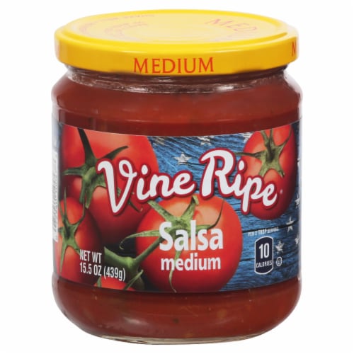 Vine Ripe Medium Salsa Perspective: front