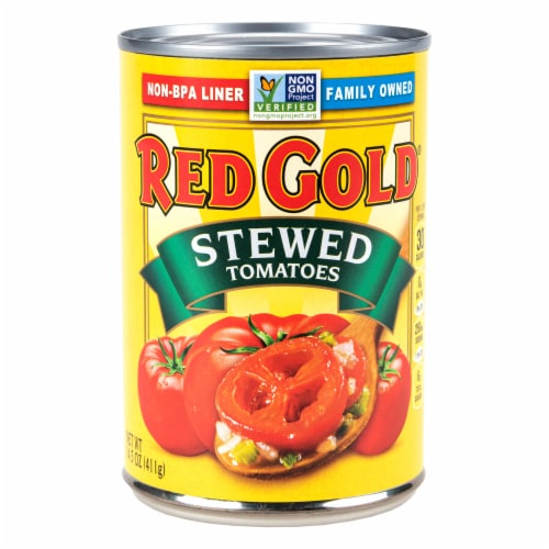 Red Gold® Stewed Tomatoes Perspective: front