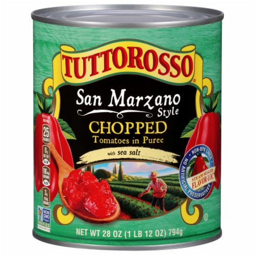 Tuttorosso® San Marzano Style Chopped Tomatoes In Puree With Sea Salt Perspective: front