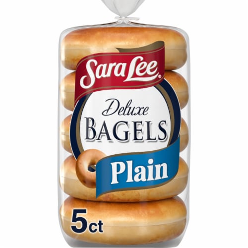 Sara Lee Deluxe Plain Bagels Perspective: front