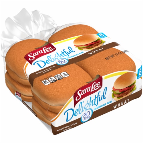 Sara Lee Delightful Wheat Hamburger Buns Perspective: front