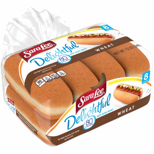 Sara Lee Delightful Wheat Hot Dog Buns, 8 ct / 12 oz - Baker’s