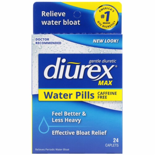 Diurex Max Bloat Relief Water Caplets Perspective: front