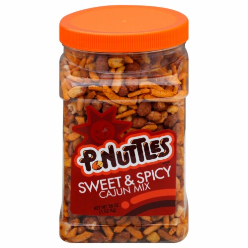 P-Nuttles Sweet & Spicy Peanut & Sesame Stick Snack Mix Perspective: front