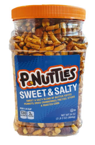 P-Nuttles Sweet & Salty Peanut & Pretzel Snack Mix Perspective: front