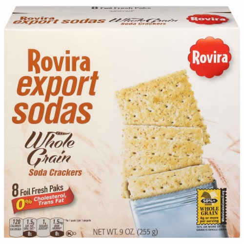 Rovira Export Sodas Whole Grain Soda Crackers Perspective: front
