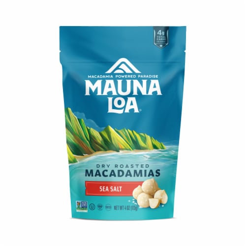 Mauna Loa® Hawaiian Sea Salt Dry Roasted Macadamia Nuts Perspective: front