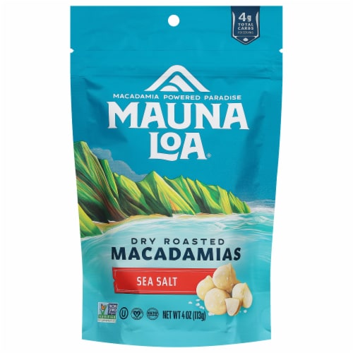 Mauna Loa Sea Salt Macadamia Nuts - 4oz Bag Perspective: front