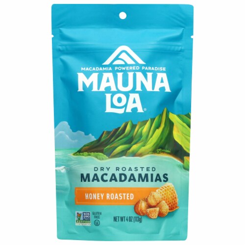 Mauna Loa® Dry Roasted Honey Roasted Macadamia Nuts Perspective: front