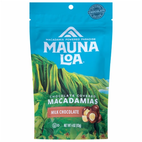 Mauna Loa Milk Chocolate Macadamia Nuts - 4oz Bag Perspective: front