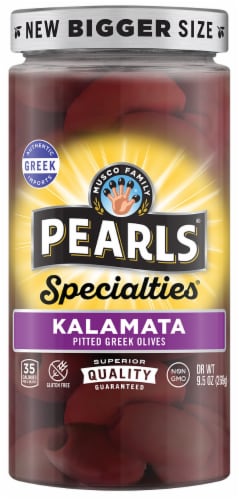 Pearls® Specialties® Kalamata Pitted Greek Olives Perspective: front