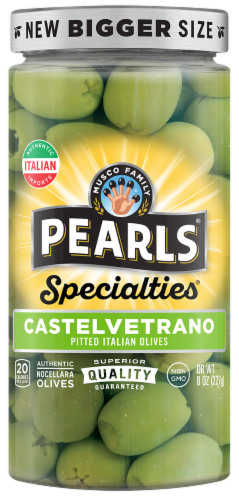 Pearls® Castelvetrano Pitted Italian Olives Perspective: front