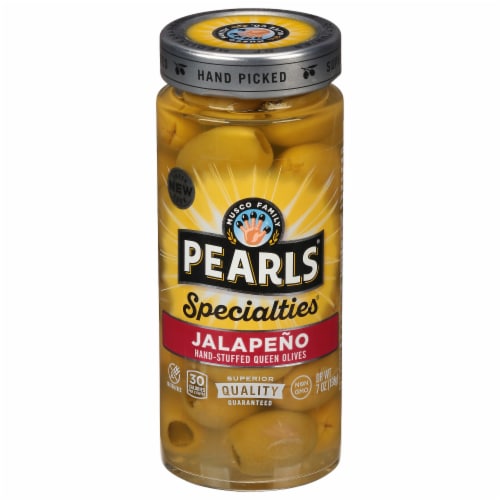 Pearls® Specialties® Jalapeno Stuffed Green Olives Perspective: front