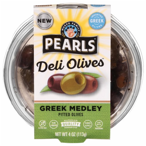 Pearls® Deli Olives™ Greek Medley Pitted Olives Perspective: front