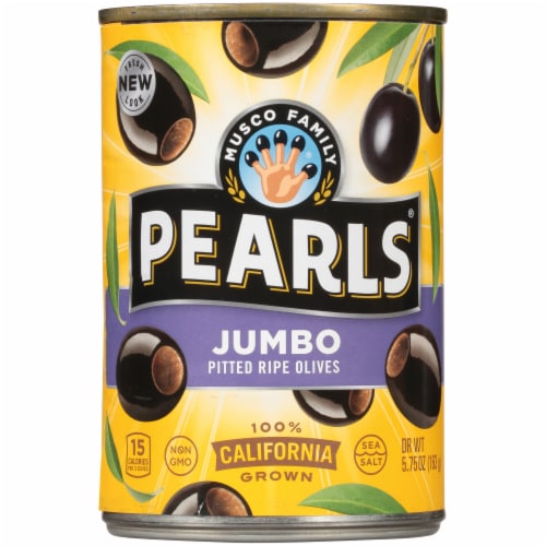 Pearls® Jumbo California Pitted Ripe Olives Perspective: front