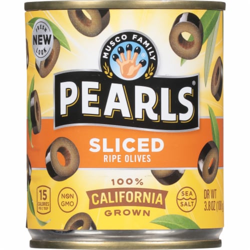 Pearls® Sliced California Ripe Olives with Sea Salt Perspective: front