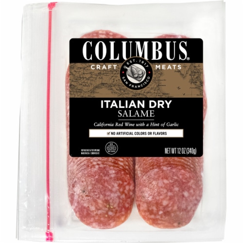 Columbus® Sliced Italian Dry Salame Perspective: front