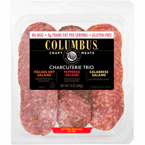 Columbus® Sliced Salame Charcuterie Trio Perspective: front