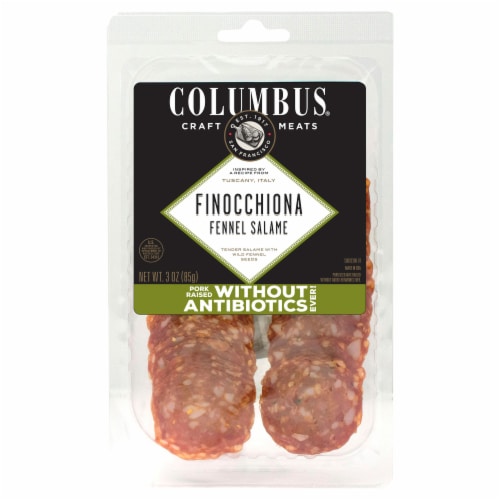 Columbus® Sliced Finocchiona Salame Perspective: front