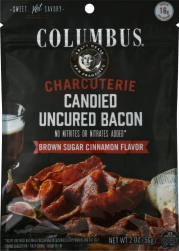 COLUMBUS Uncured Candied Brown Sugar Cinnamon Bacon Perspective: front