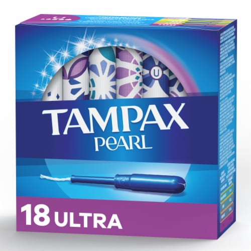 Tampax Pearl Ultra Unscented Tampons Perspective: front