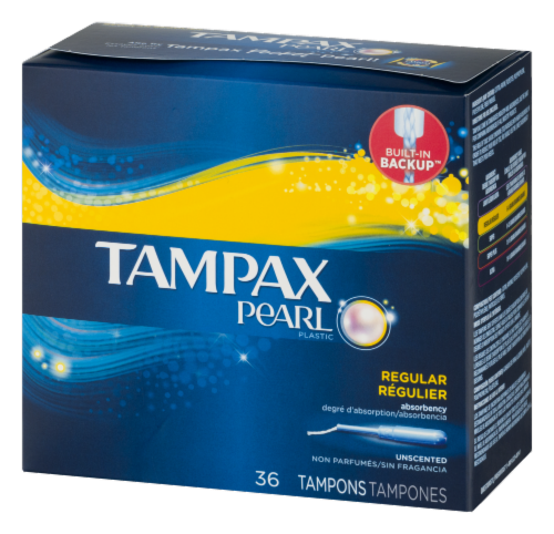 Tampax Pearl Unscented Regular Tampons Perspective: front