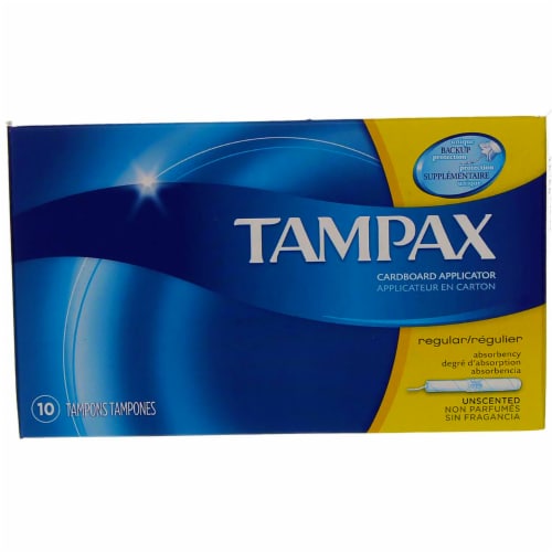 Tampax Regular Absorbency Unscented Tampons Perspective: front