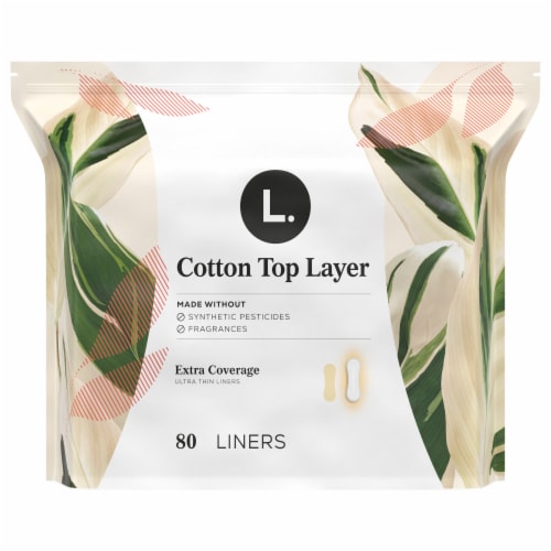 L. 100% Pure Cotton Chlorine Free Ulra Thin Liners Perspective: front