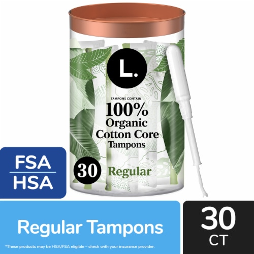 L. Organic Cotton Tampons Regular Absorbency, 30 count - Harris Teeter