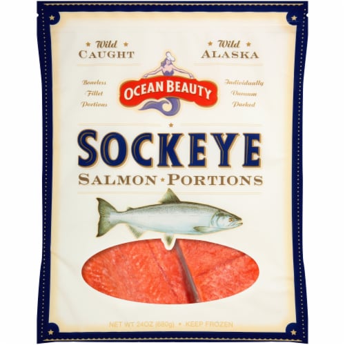 Ocean Beauty Sockeye Salmon Portions Perspective: front