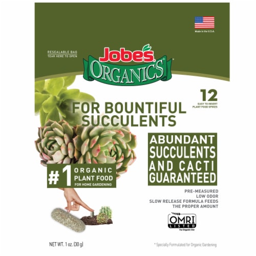 Jobe's® Organics Succulent Fertilizer Spikes Perspective: front