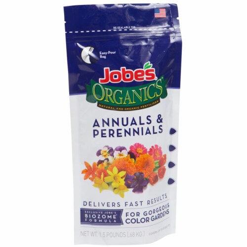 Jobes 09621 Organics Fertilizer Annuals & Perennials Plant Food  1.5 lbs Perspective: front