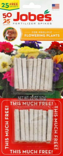 Jobe's® 10-10-4 Flowering Plant Food Spikes (50-Pack) 05231T Perspective: front