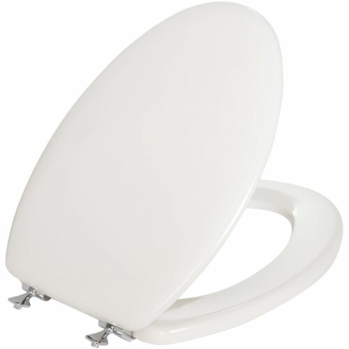 Mayfair White Wood Elong Seat 144CP-000 Perspective: front