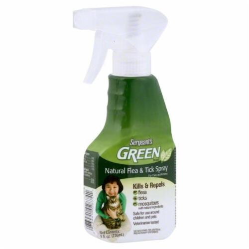 Sergeant's Green Natural Flea & Tick Spray for Cats, 8 Fl Oz Foods Co.