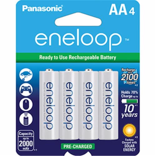 eneloop Rechargeable Batteries (AA; 4 pk) Perspective: front