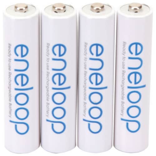 eneloop Rechargeable Batteries (AAA; 4 pk) Perspective: front
