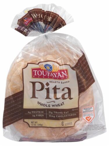 Toufayan Whole Wheat Pita Pitettes Perspective: front