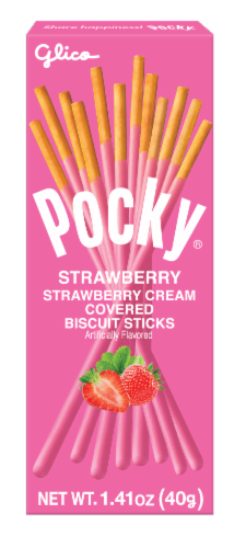 Glico Pocky® Strawberry Cream Sticks Perspective: front