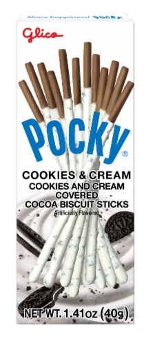 Glico® Pocky® Cookies & Cream Covered Biscuit Sticks Perspective: front