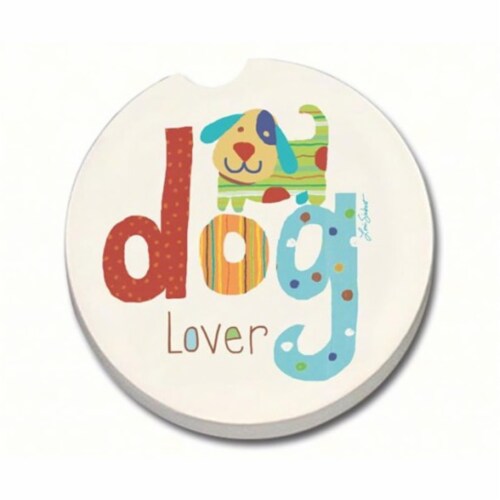 Counter Art CART10714 Dog Lover Car Coaster Perspective: front