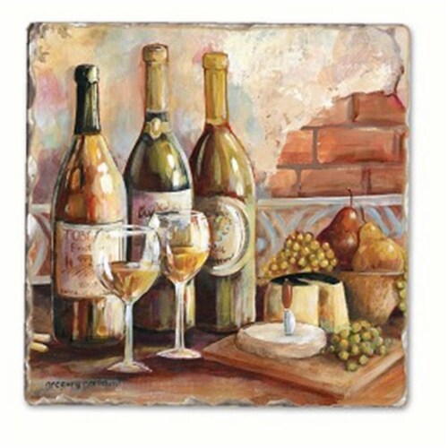 Counter Art CART11910 Tuscan Pinot Single Tumbled Tile Coaster Perspective: front
