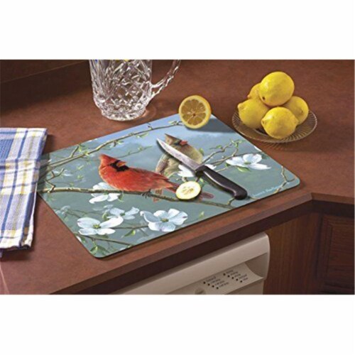 Counter Art CART22380 12 x 15 in. Beautiful Songbirds Glass Cutting Board Perspective: front