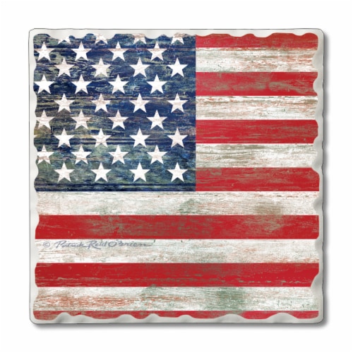 Conimar American Flag Coaster Perspective: front